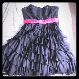 Betsey Johnson sequin strapless dress vintage